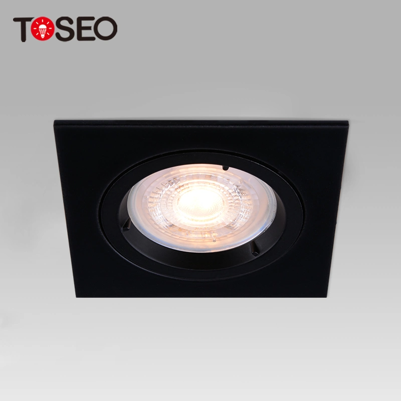 Aluminum Square Deisgn Black White GU10 Mr 16 Downlight Ceiling Flat Down Light