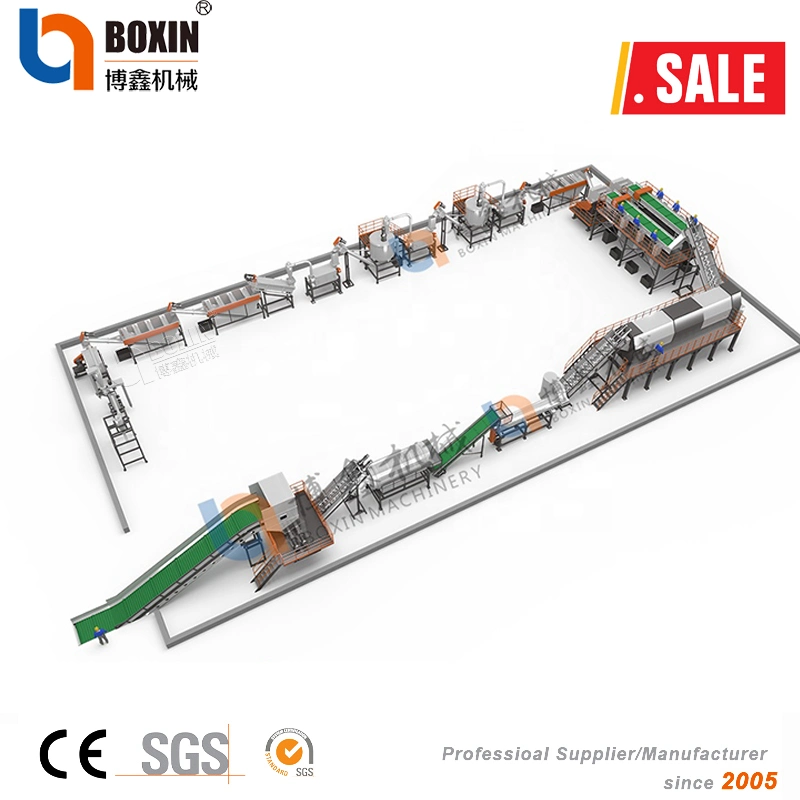 Boxin Waste/Consumer Plastic PE/PP/Pet Strap/HDPE Bottles /Films/Wovenbags Recycling Crushing Washing Drying Granulation/Pelletizing/Granulator Production Line