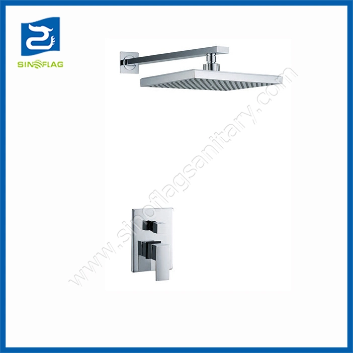 Concealed Rain Shower Set Tub Spout Faucet ABS Wall Mounted Shower