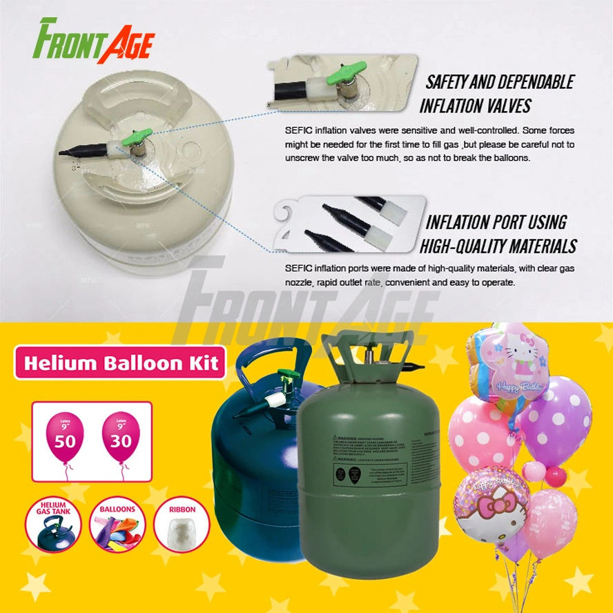 Disposable Helium Cylinder Kit for 9-Inch Latex Balloons