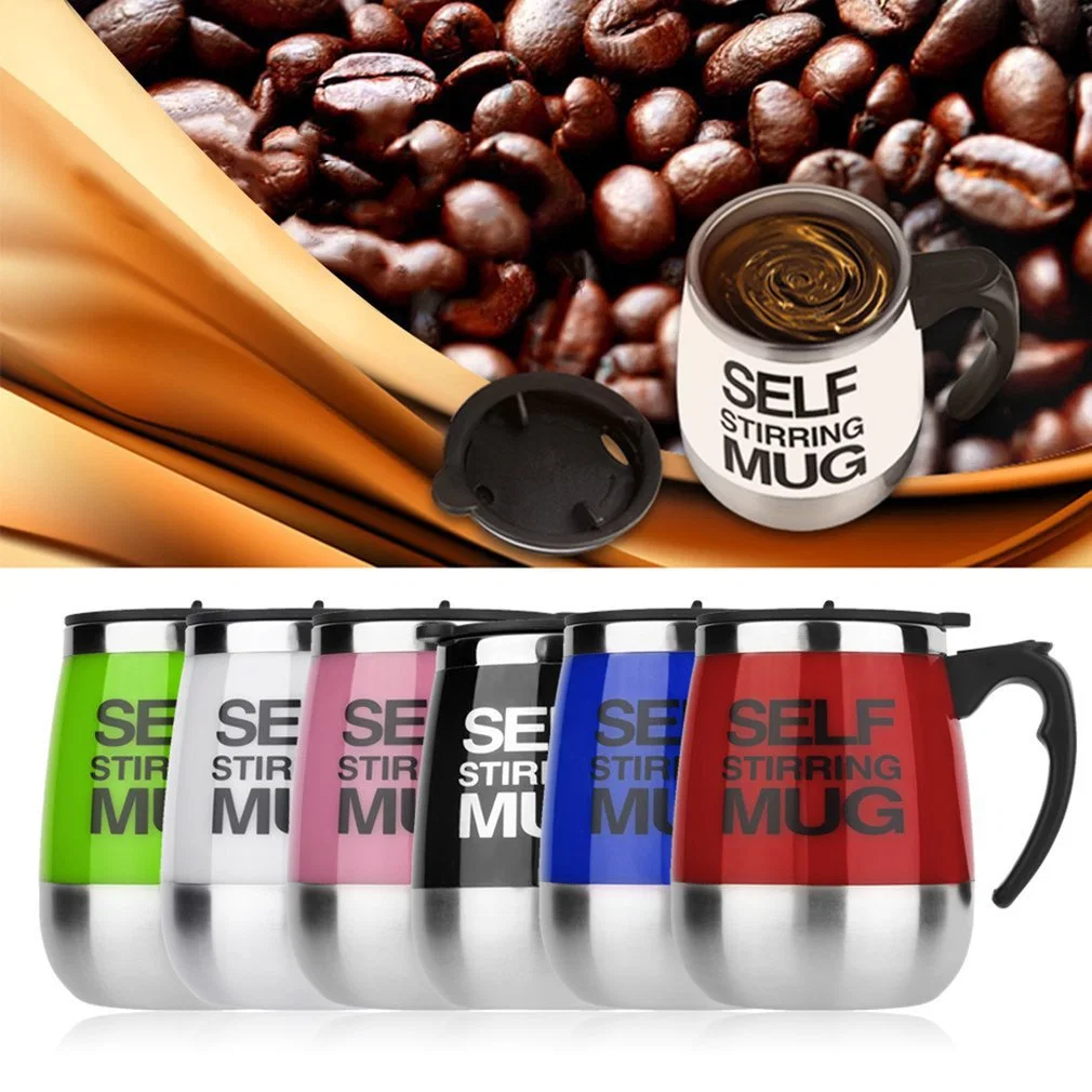 400ml/450ml Electric Automatic Stainless Steel Self Stirring Coffee Mug Mix Cup for Outdoor Travel Drinkware