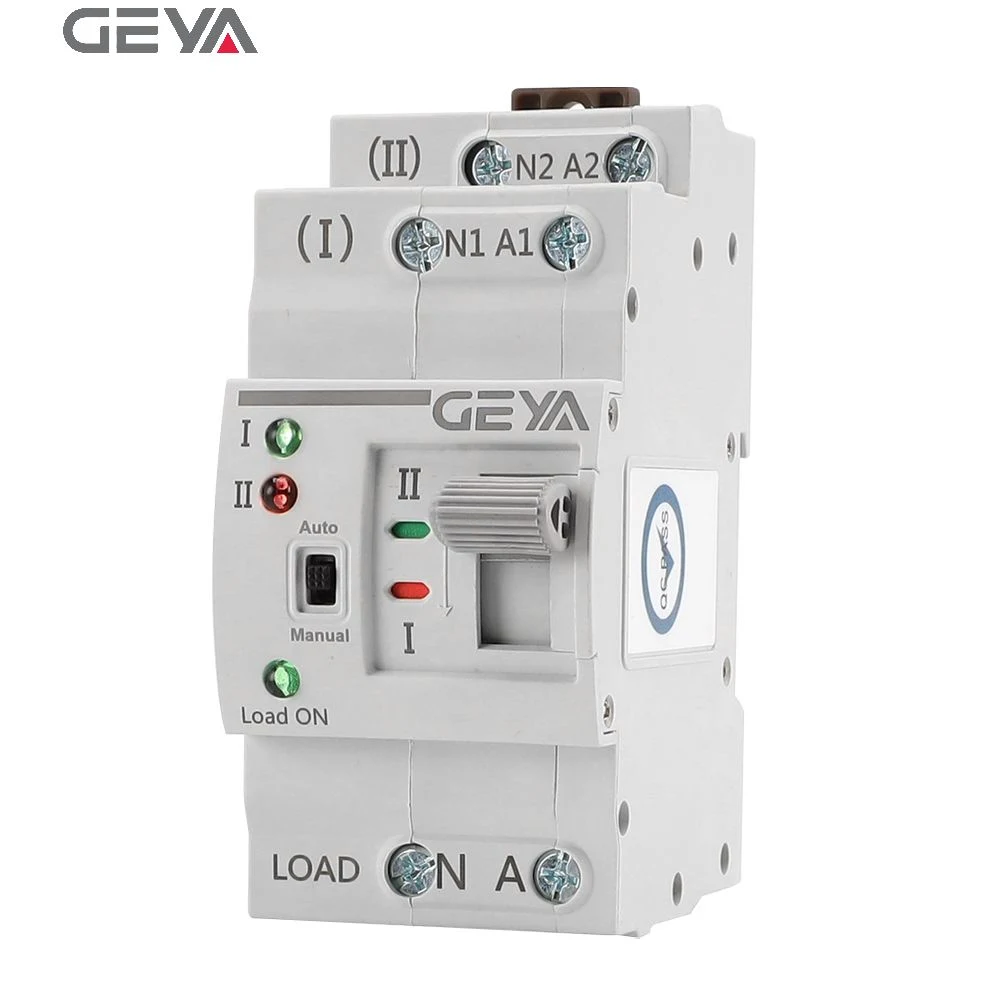 Geya 2p Dual ATS Automatic Transfer Switch Changeover Switches DIN Rail Type