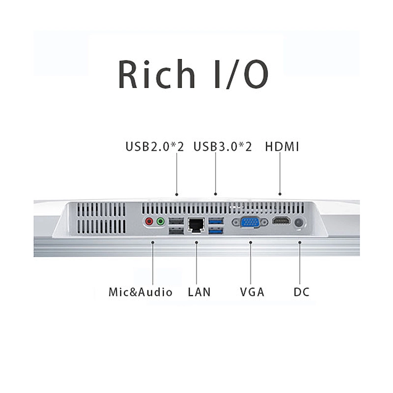 High End Office Project 21.5 Inch Desktop All in One PC Computer