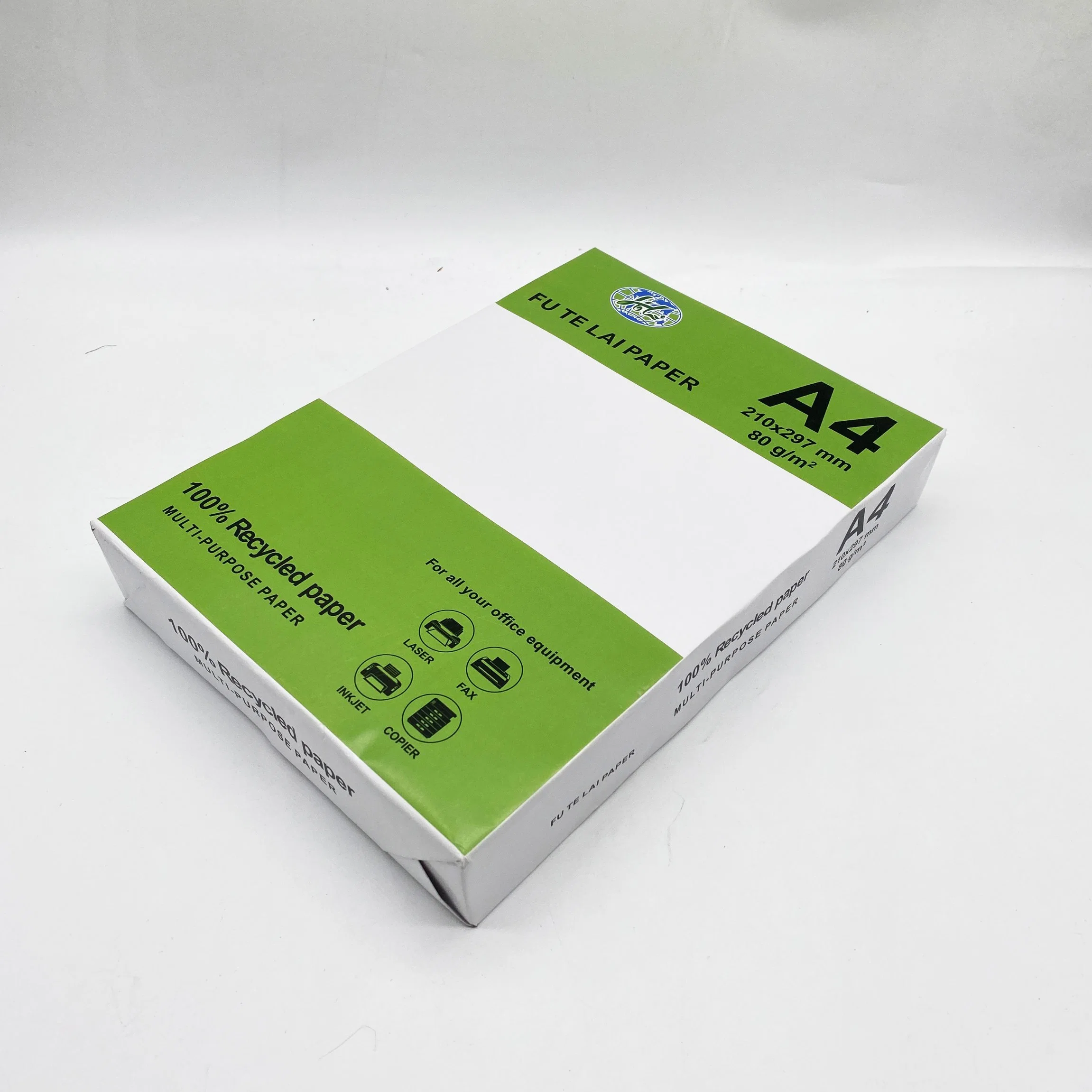 80g 100% Recycled Copy Paper A4 White Copy Paper 500sheet for Printing for Office