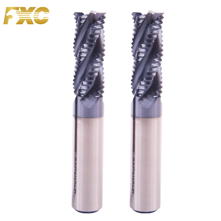 Solid Carbide 4 Flutes Roughing End Mill Cutting Tool for CNC Machine Tools