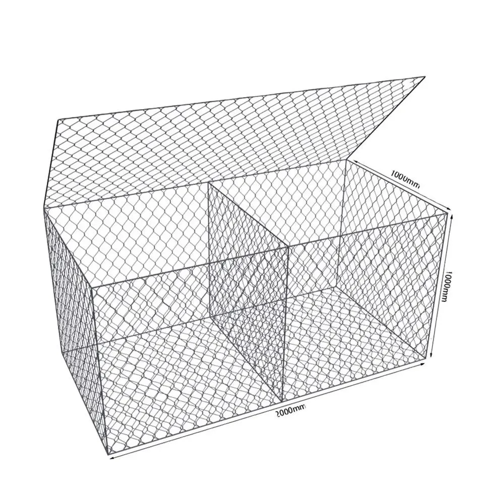 Venta en caliente Caja de gaviones recubiertos de PVC galvanizado utilizada para agua/ Protección del suelo