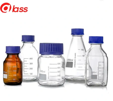50ml 100ml 150ml Clear Glass Reagent Bottle for Lab