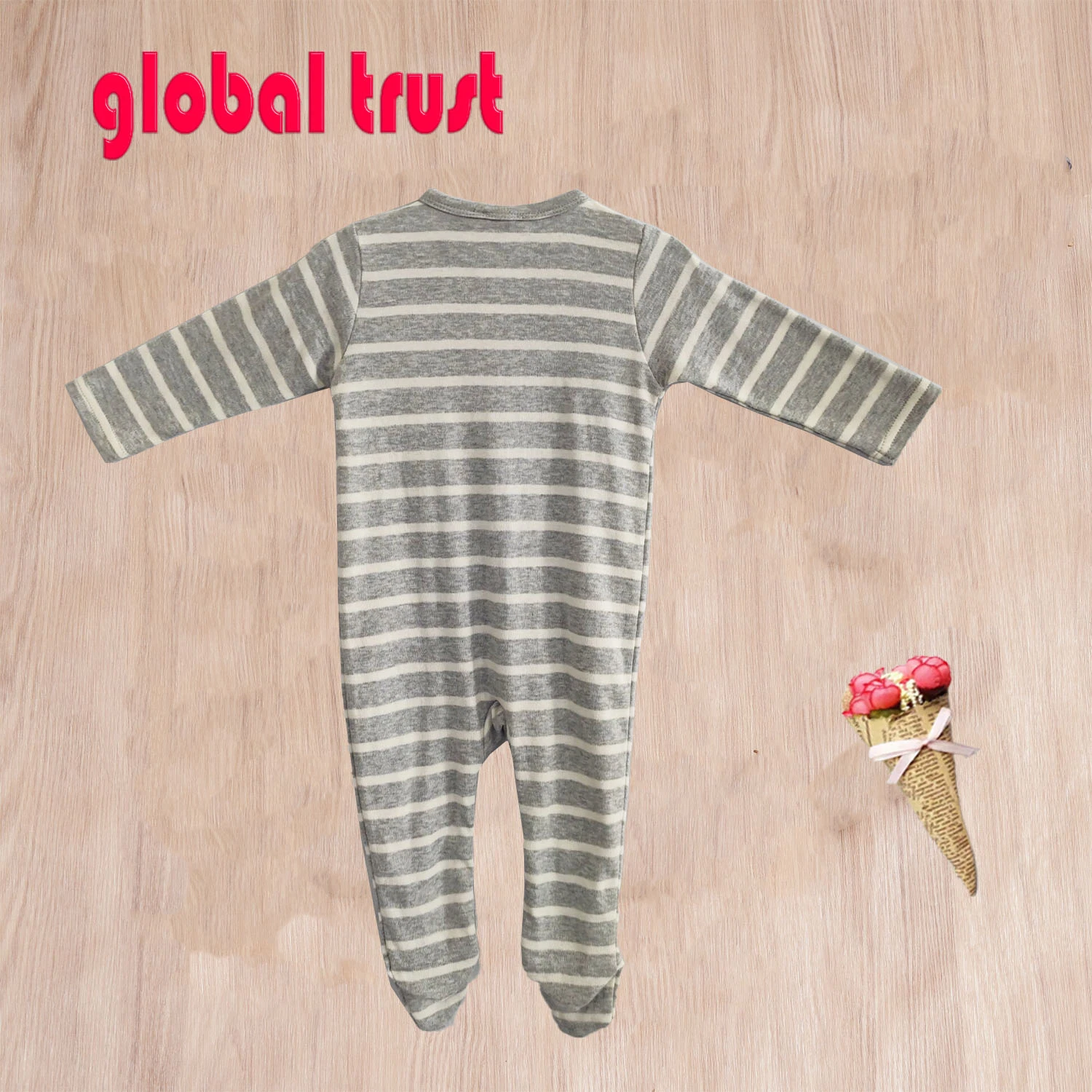 Bebé recién nacido invierno Bodysuit Romper rayas bebé niño Unisex ropa