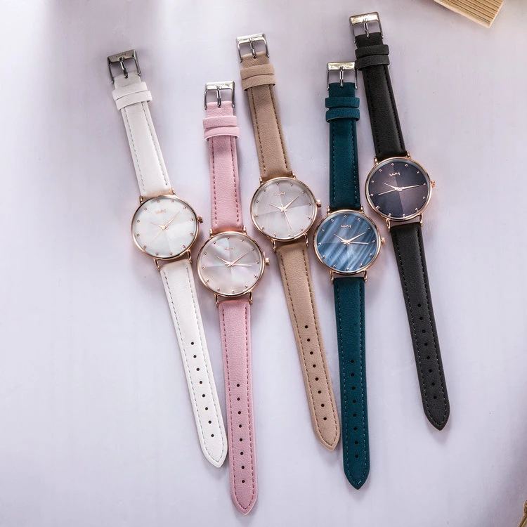 Lady Montre bracelet en cuir ODM OEM Wholesale/Supplier Fashion Watch (Wy-113D)