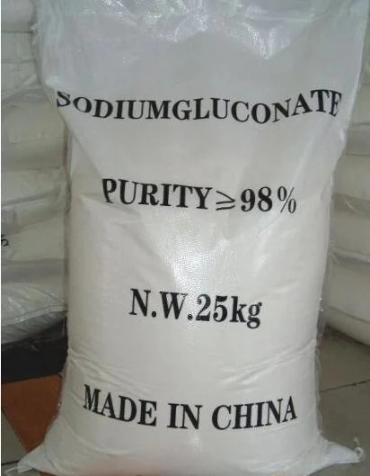 Additif chimique de la construction de 98 % Fabriqués en Chine de sodium de gluconate de gluconate de sodium