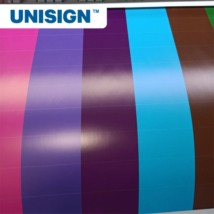 Unisign 80mic 100mic 120mic Excellent Printability Advertising Material Self Adhesive Film Decoration Sticker