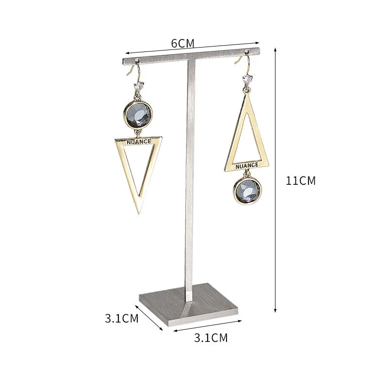 Customized White Acrylic Round Three-Layer Display Rack Jewelry Display Stand Ring Earring Holder