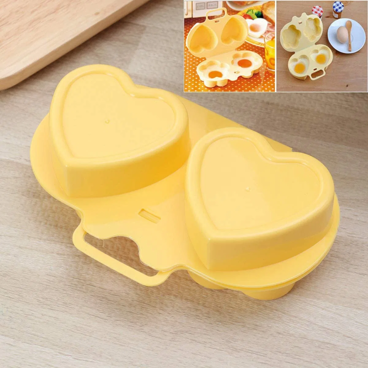 Microwave Poach Egg Poacher Cooking Cooker Plastic Kitchen Gadget Cute Tool