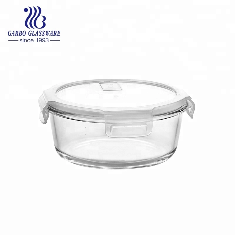 Wholesale/Supplier Transparent Round Bowls for Kitchen Prep Mixing Salad or Cereal Fresh Food Box Container Heat Resistant Glass Bowl for Microwave Oven