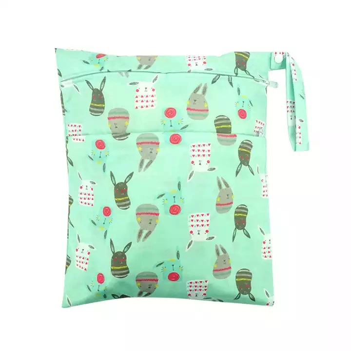 Washable Cloth Wet Bags Waterproof Cloth Bag for Sanitary Pads Mini Reusable Diaper Bag