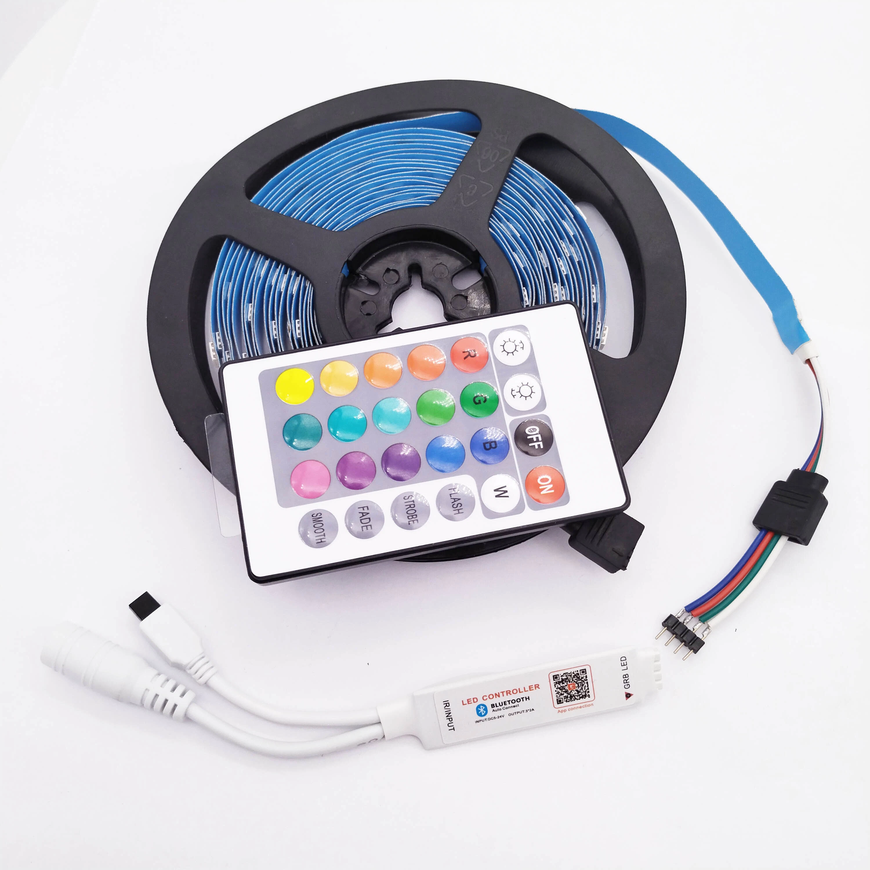 RGB Flex Light 12V SMD5050 30 LEDs/M 5m 2A Adapter Tuya Smart Blue Tooth APP LED Strip Controller