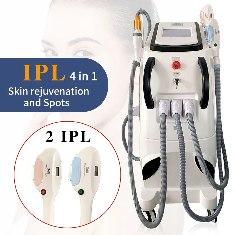 Технология удаления волос IPL многофункциональный 4 в 1 Q ПРИ ND YAG лазер машин Elight 360 магнето оптический салон оборудования