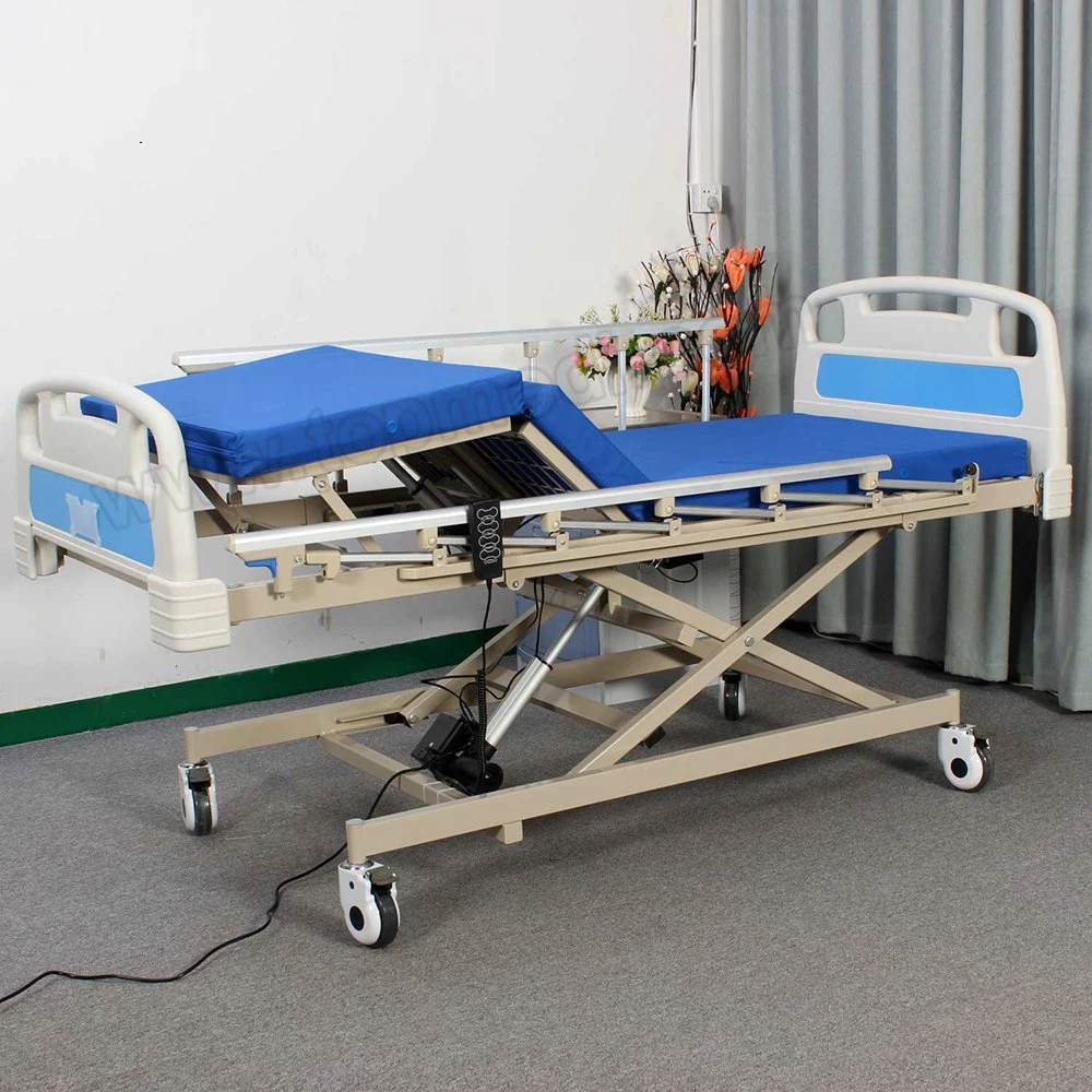 10 % sur 4 roues lit réglable lits Salle d'urgence patient Lit d'hôpital électriques 3 fonctions