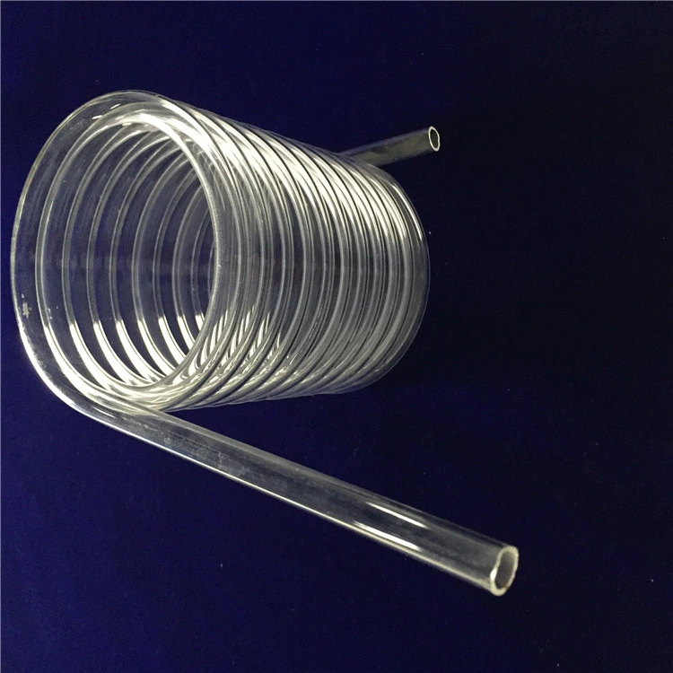 High Purity Further Processing Spiral Clear Quartz Glass Coiling Tube