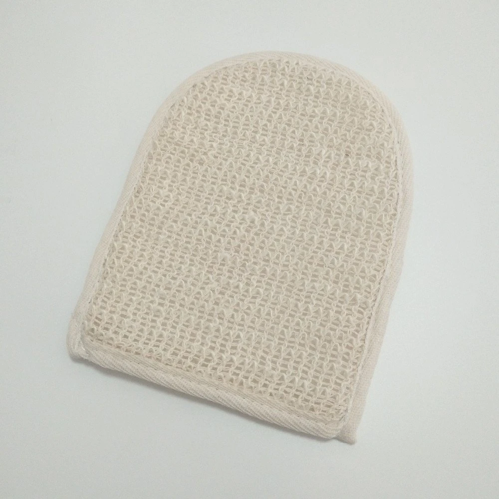 15*20cm Promotional Natural Soft Cotton Hemp Exfoliating Body Shower Scrub Bath Mitt