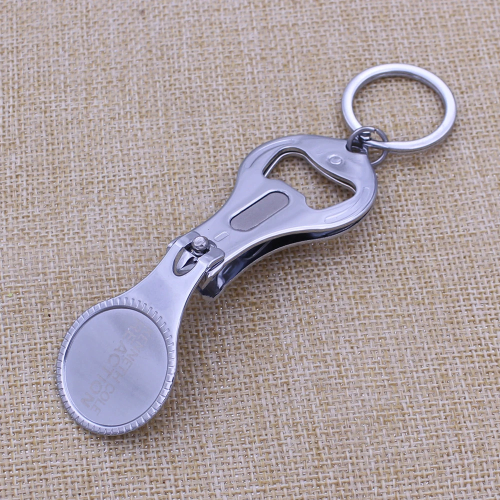 Promotional Gifts Custom Nail Clipper with Bottle Opener Keychain