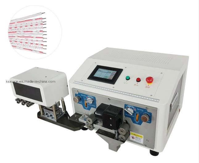 Plano de corte automático de cable de corte y pelado de la máquina; Máquina de pelar cables planos