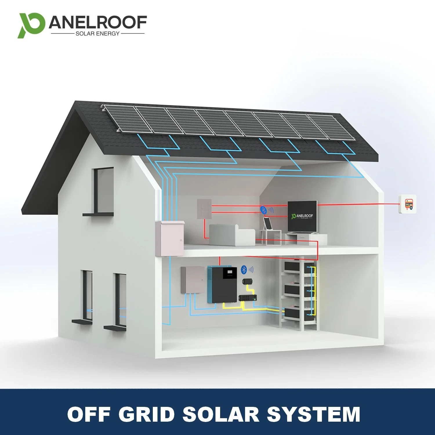 Panelroof Online WiFi Monitoring Complete 5kw off Grid Solar Storage System