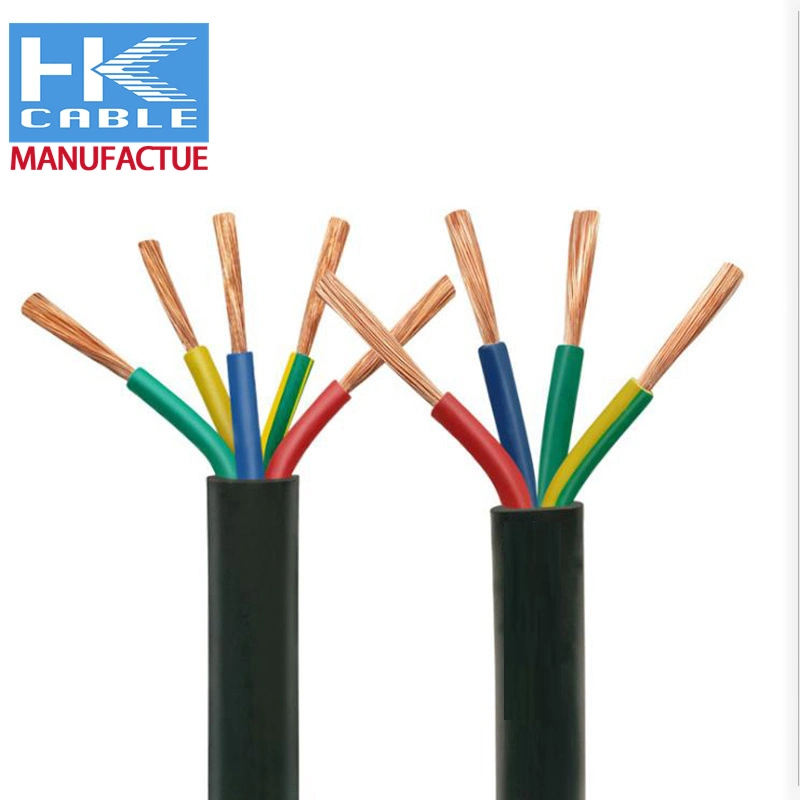 H05VV-F/H05VVH2-F de cables de alimentación y cables de extensión de 2 núcleos de 3 núcleos de 0,75 mm2 1mm2 de 1,5 mm2 de 2,5 mm2 4mm2 certificación VDE Cable de cobre estañado Cable Flexible