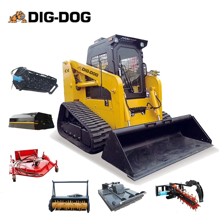 China Manufacturer Diesel Small Wheel Track Mini Skid Steer Loader CE EPA