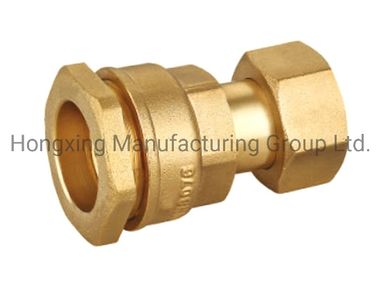 Brass or Dzr Compression Fittings PE Pipe Straight Tap Connector