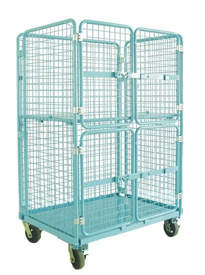 Foldable Warehouse Logistics Trolleys Warehouse Trolleys with Doors