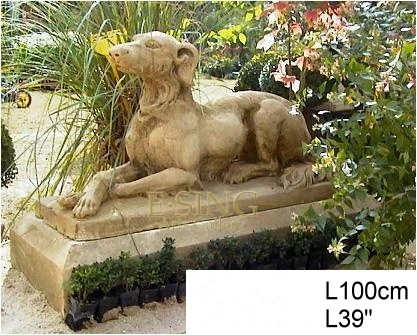 Wholesale/Supplier Custom Life Size Natural Stone Carving Dog Sculpture Antique Marble Dog