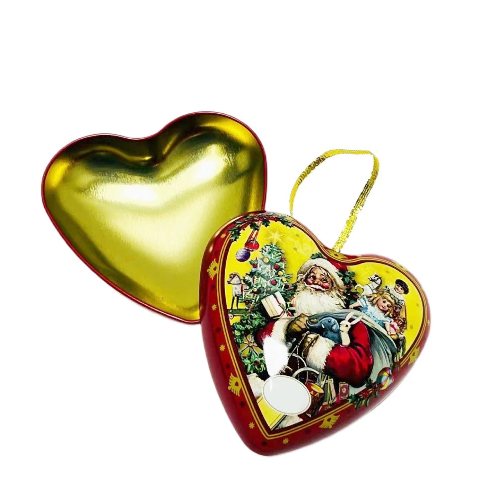 Custom High quality/High cost performance Hojalata Packaging Heart Shaped Metal Box Chocolate Candy Tin Can for Valentine Christmas Gift