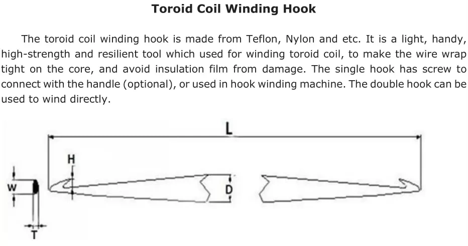 Finely Processed Teflon Toroid Coil Winding Hook for Tensioner Parts
