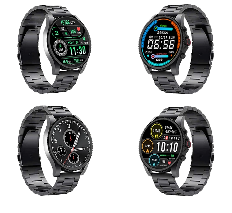 2022 Simba de alta calidad Negro Sport Smart Watch Waterproof Digital Monitor de presión arterial frecuencia cardíaca Watch para hombres