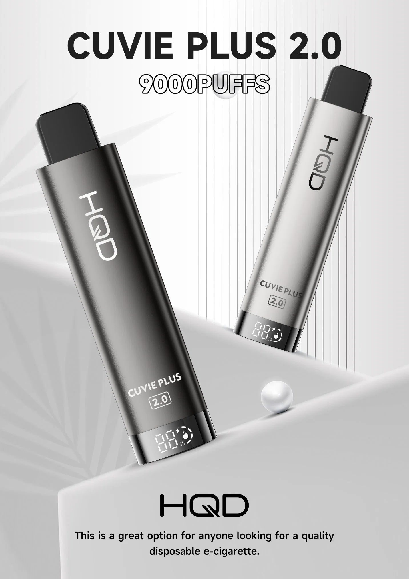 Hqd Cuvie Plus Mise à jour Cigarette électronique jetable rechargeable Vaping, 5% de nicotine Service OEM disponible.
