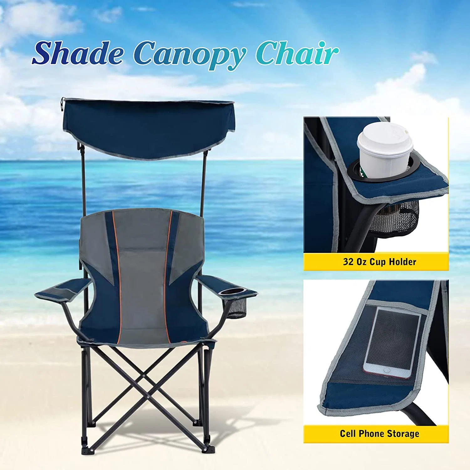 Woqi Wholesale/Supplier Outdoor Modern Portable Camping Folding Fishing Metal Steel Beach Chair