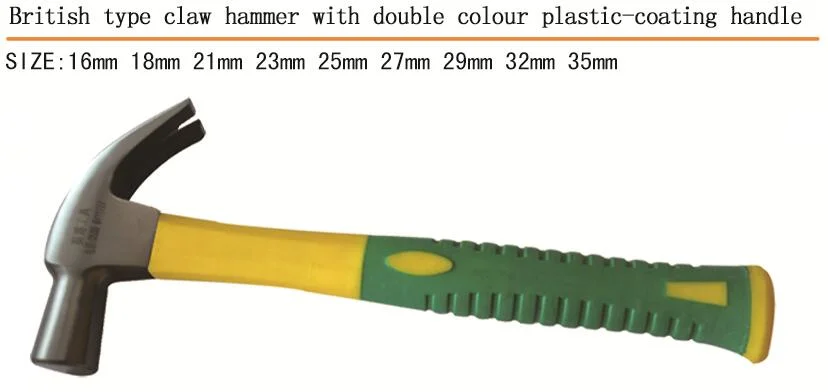 Hammer High quality/High cost performance Claw Hammer with Plastic Coating Handle
