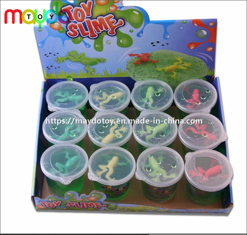 Novelty Green Frog Spawn Slime Disgusting Crystal Slime Toy with Insect