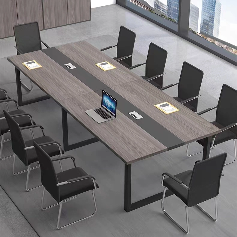Muebles de madera de diseño moderno 10 escaños de MDF de mesa sala de conferencias Sala de reuniones grandes muebles de oficina Escritorio mesa de conferencias