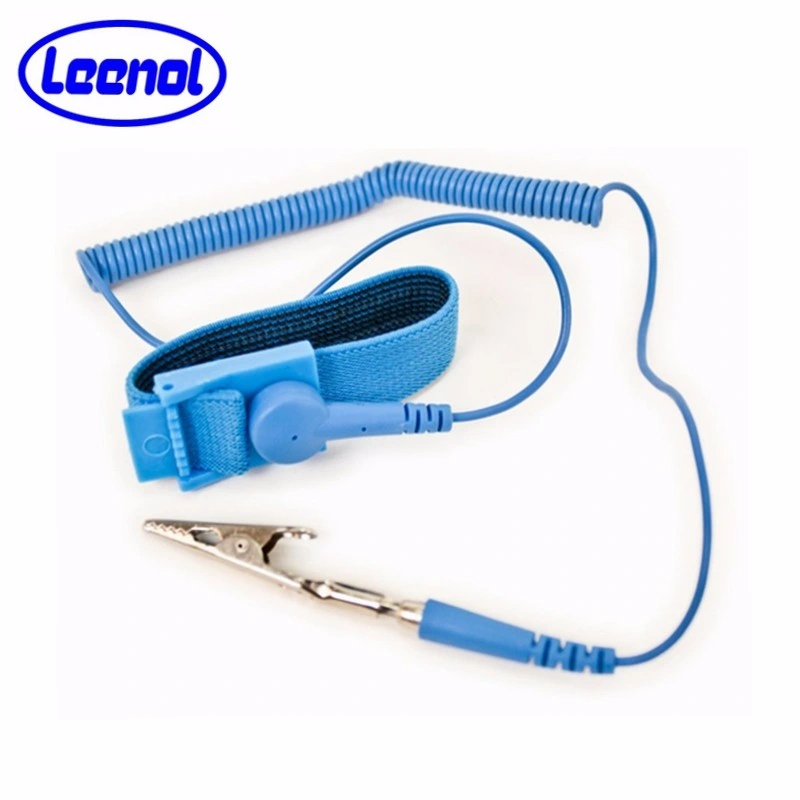 Leenol Static Removal Blue Color ESD Anti-Static Cored Wrist Strap