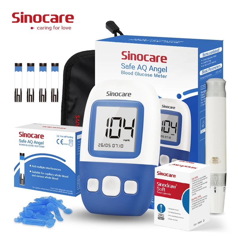 Sinocare Manufacturers Blood Glucose Meter Machine with Glucometer Test Strip Diabetic Test Strips