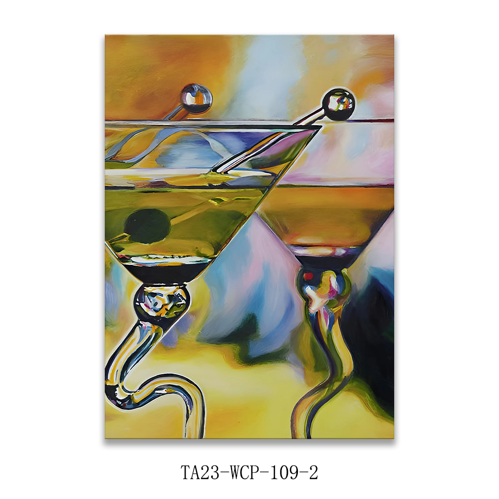 Abstract Glass Wine Print Canvas Art Digital Printed Wall Art Modern Wall Art Picture for Living Room Decoration