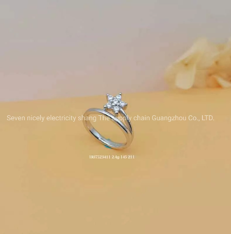 OEM/ODM fábrica Personalización al por mayor Moda Joyería fina 925 Plata esterlina Joyería anillo de diamantes de Moisés para mujeres compromiso anillo de promesa de boda