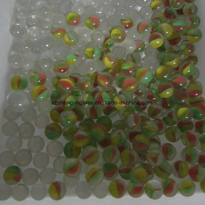 DIY Colored Hand Made Muti-Patten Clear Trabsparent Small Glass Ball