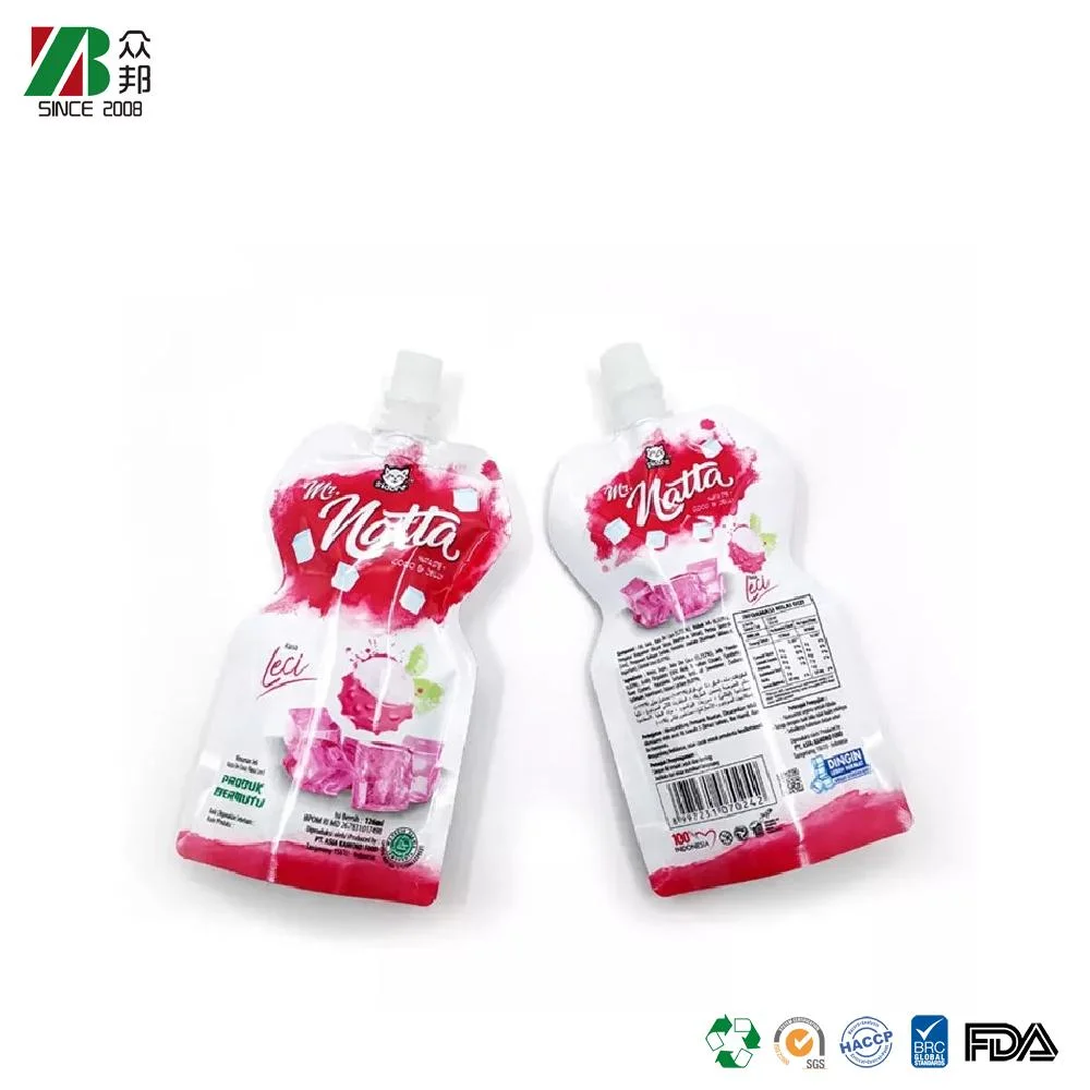 Factory custom soft plastic printed laminated packing materials yogurt packaging bag