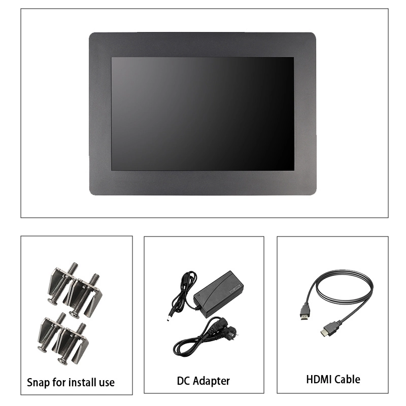 Écran non tactile HDMI VGA 11.6 pouces 1366*768 intégré Boîtier métallique montage mural ordinateur panneau moniteur LCD industriel
