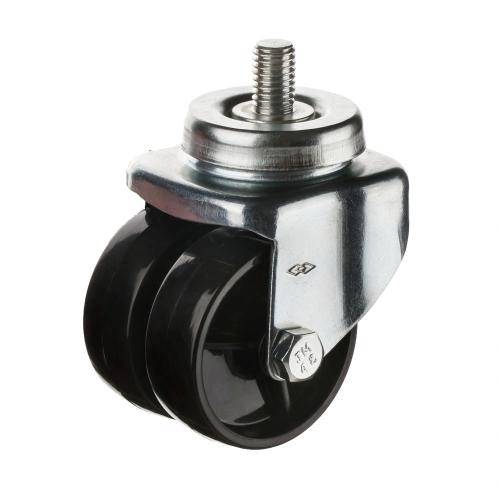 Swivel Screw Plastic Twin Wheel Caster