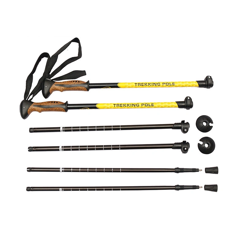 High quality/High cost performance  Light Aluminum Hiking Pole Nordic Walking Sticks Adjustable Trekking Poles