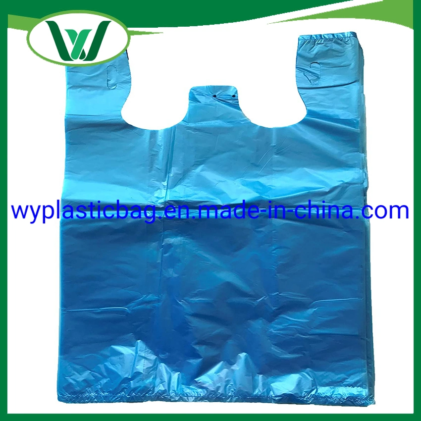 Transparent Plastic Vest Bags Multi-Use T-Shirt Carrier Bags Grocery Bags Carry-out Bags Handle Shopping Bag Pouches for Retail Supermarket Packaging Household